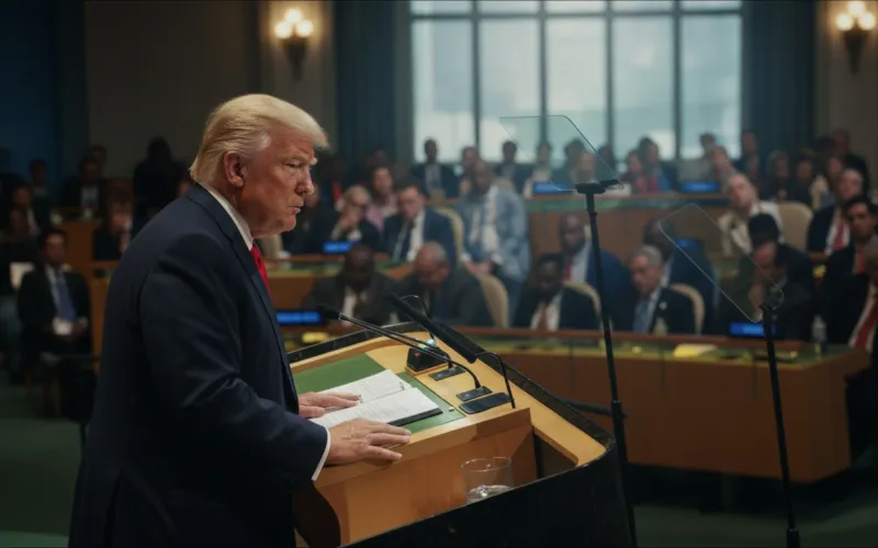 জাতিসংঘে ট্রাম্পের ভাষণ, এবার হাসির বদলে নীরবতা