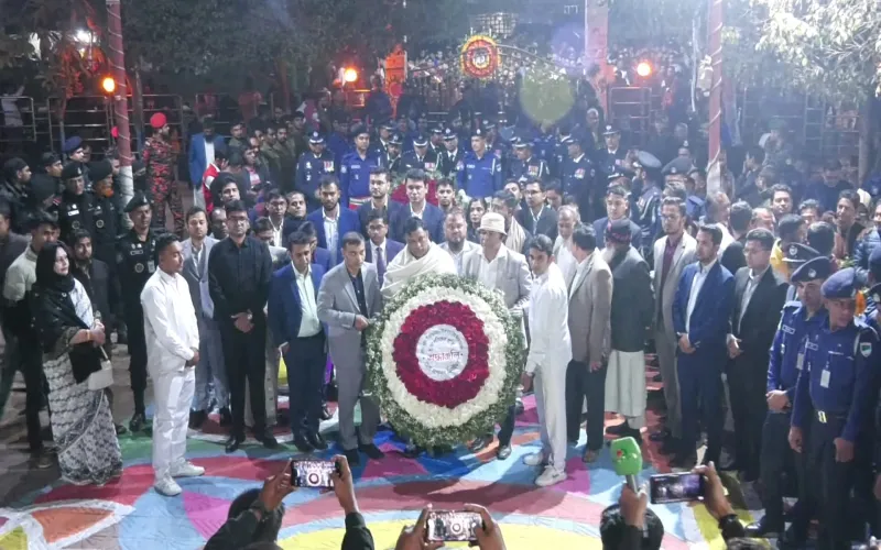 একুশের প্রহরে ঝিনাইদহে ভাষা শহীদদের প্রতি শ্রদ্ধা