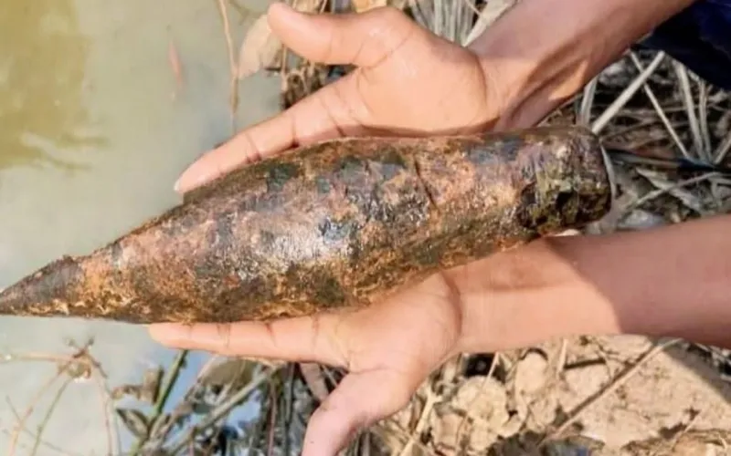 শ্রীমঙ্গলে খাল খননে ১৯৭১ সালের অবিস্ফোরিত মর্টার শেল উদ্ধার