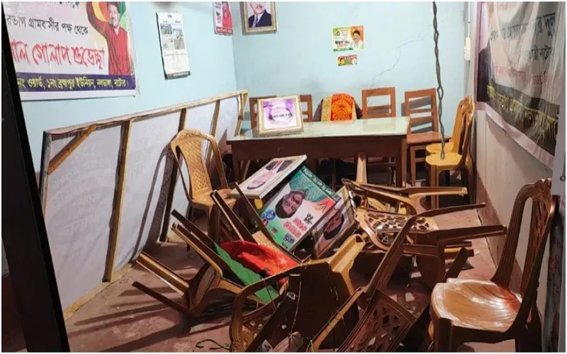 আ.লীগ নেতাকর্মীদের বিরুদ্ধে বিএনপি কার্যালয় ভাঙচুরের অভিযোগ