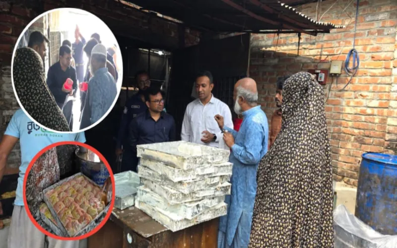 বগুড়ায় দুই সেমাই কারখানায় যৌথ অভিযান : ১ লাখ ১৫ হাজার টাকা জরিমানা