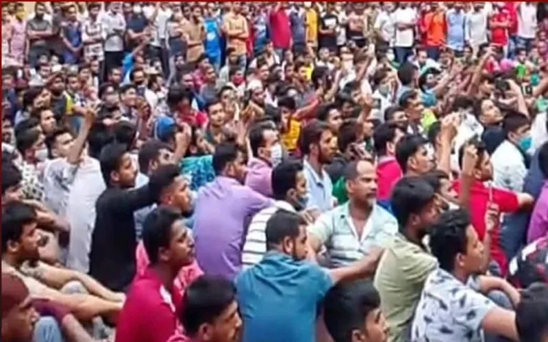 গাজীপুরে রিপন গ্রুপের শ্রমিকদের কর্মবিরতি ও বিক্ষোভ অব্যাহত