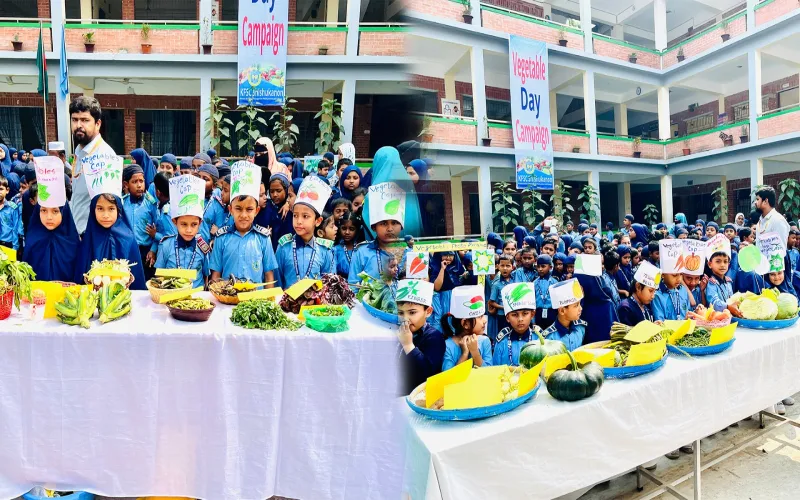 রায়পুরে ক্ষুদে শিক্ষার্থীদের নিয়ে ব্যতিক্রমী সবজি উৎসব