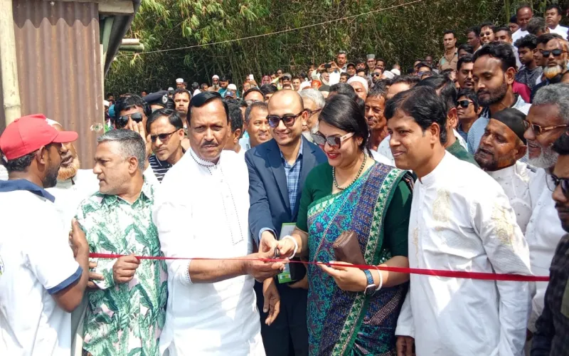 শহীদ জিয়ার স্মৃতি বিজড়িত কাশাদহ সেচ প্রকল্প উদ্বোধন করলেন সংসদ সদস্য  জিন্নাহ কবির