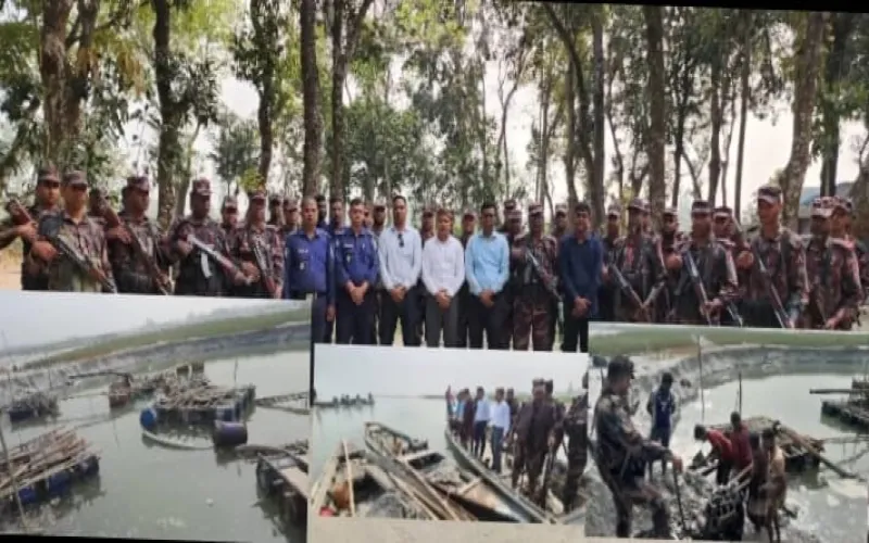 ডিমলায় অবৈধ পাথর উত্তোলনের বিরুদ্ধে টাস্কফোর্সের সফল অভিযান