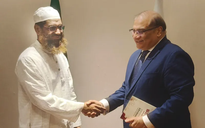 পাকিস্তান হাইকমিশনে মামুনুল হকের বৈঠক